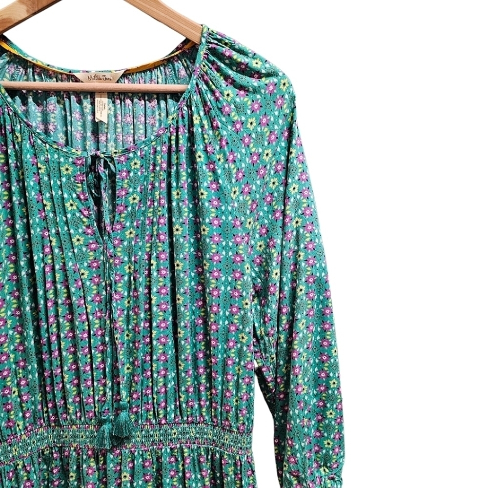 Matilda Jane Age Of Aquarius Floral Long Sleeve Peasant Dress Large Cottagecore - Picture 6 of 10